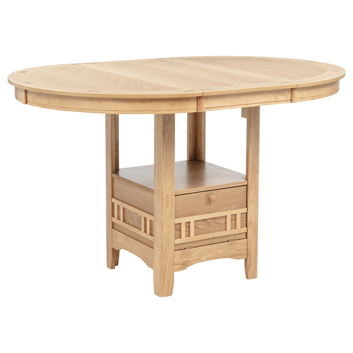 Lavon Oval 60-inch Counter Height Extension Dining Table - Light Oak
