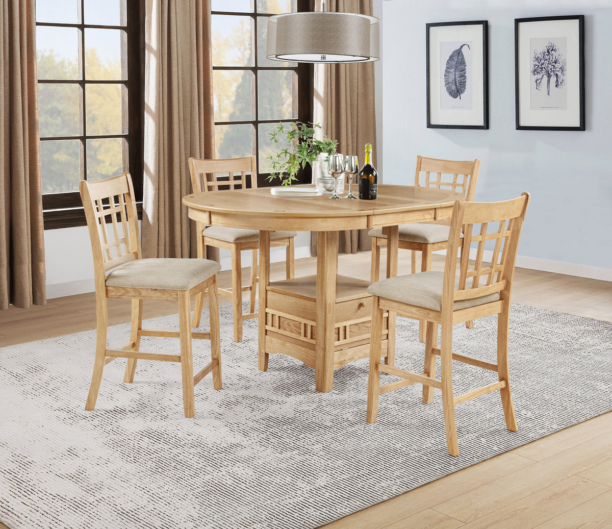 Lavon Wood Counter Height Dining Chair (Set of 2) - Light Oak