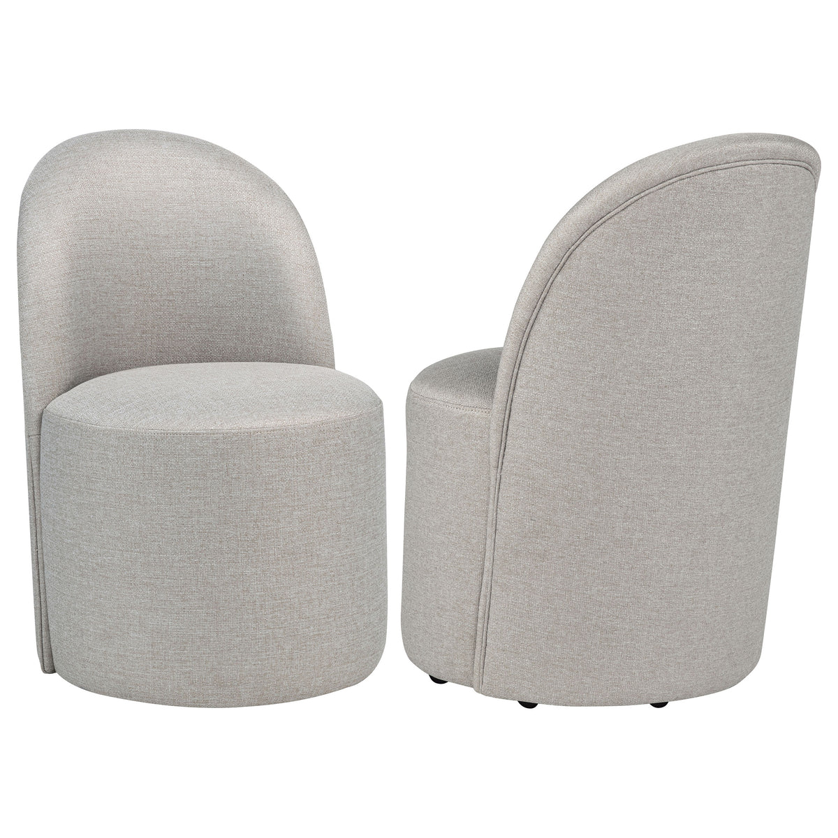 Aubrey Upholstered Barrel Dining Side Chair (Set of 2) - Beige