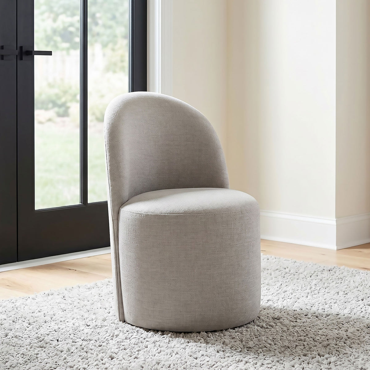 Aubrey Upholstered Barrel Dining Side Chair (Set of 2) - Beige