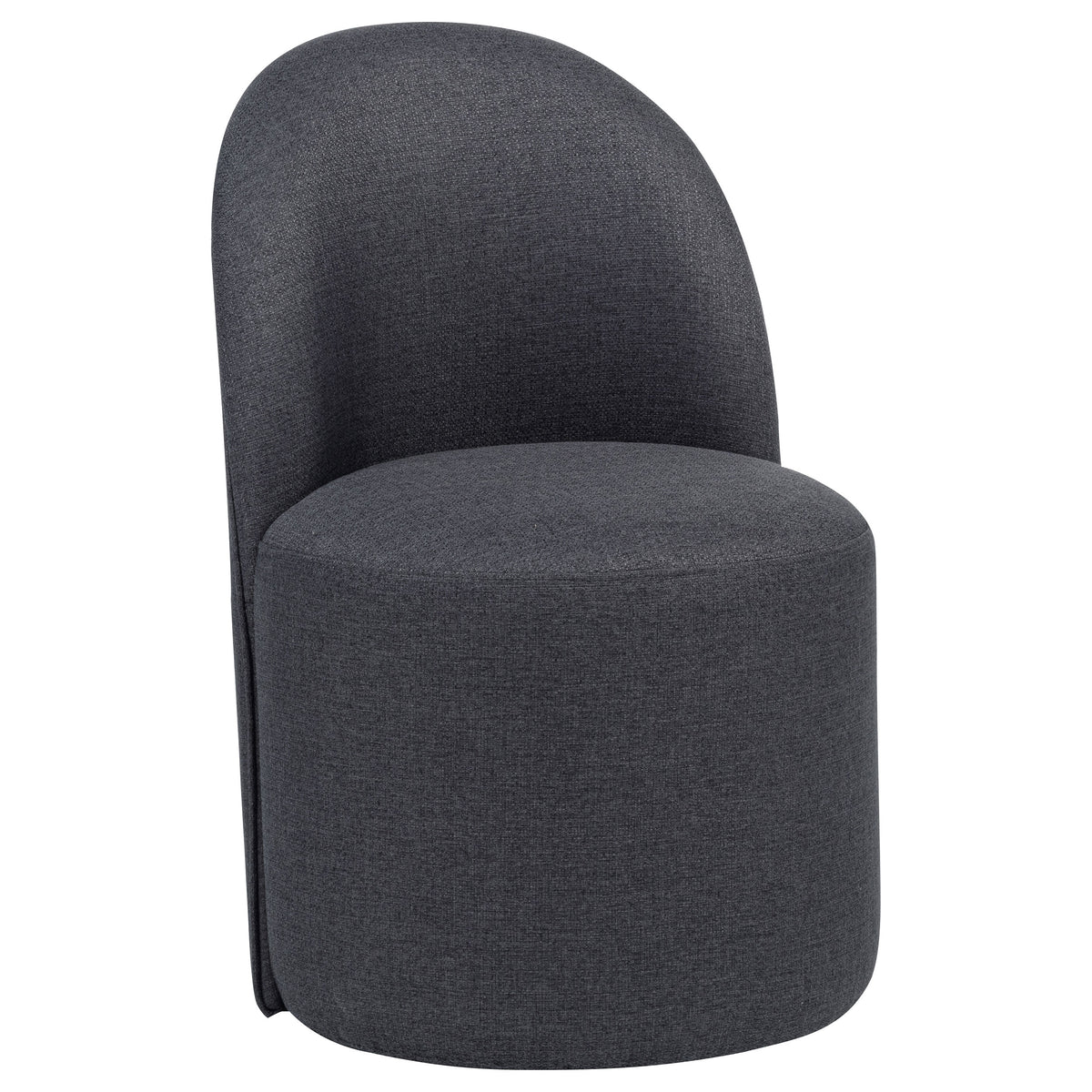 Aubrey Upholstered Barrel Dining Side Chair (Set of 2) - Charcoal