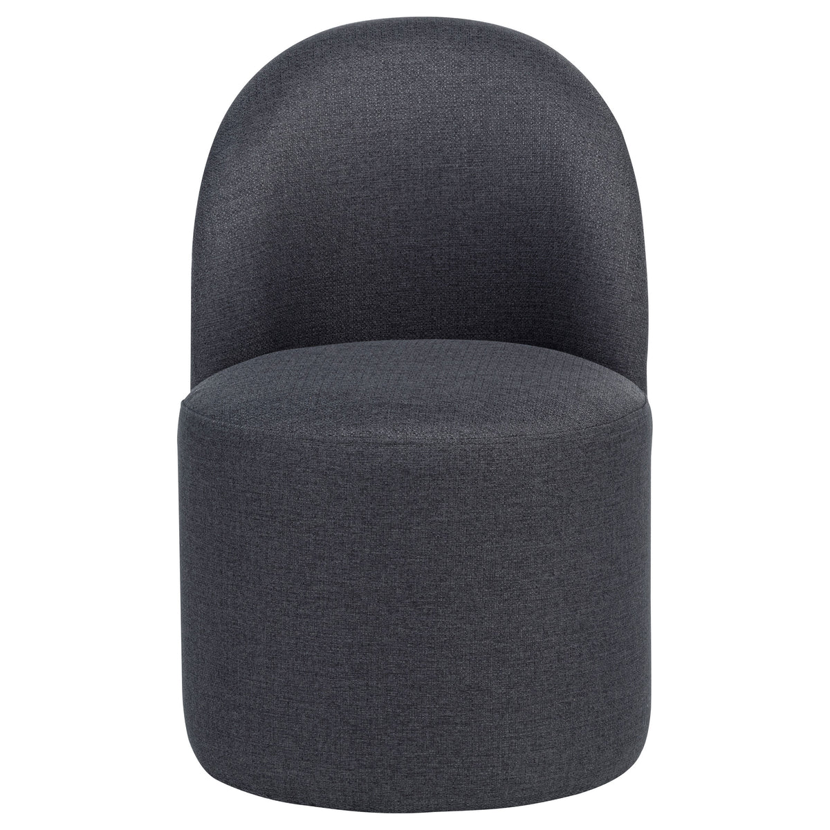 Aubrey Upholstered Barrel Dining Side Chair (Set of 2) - Charcoal