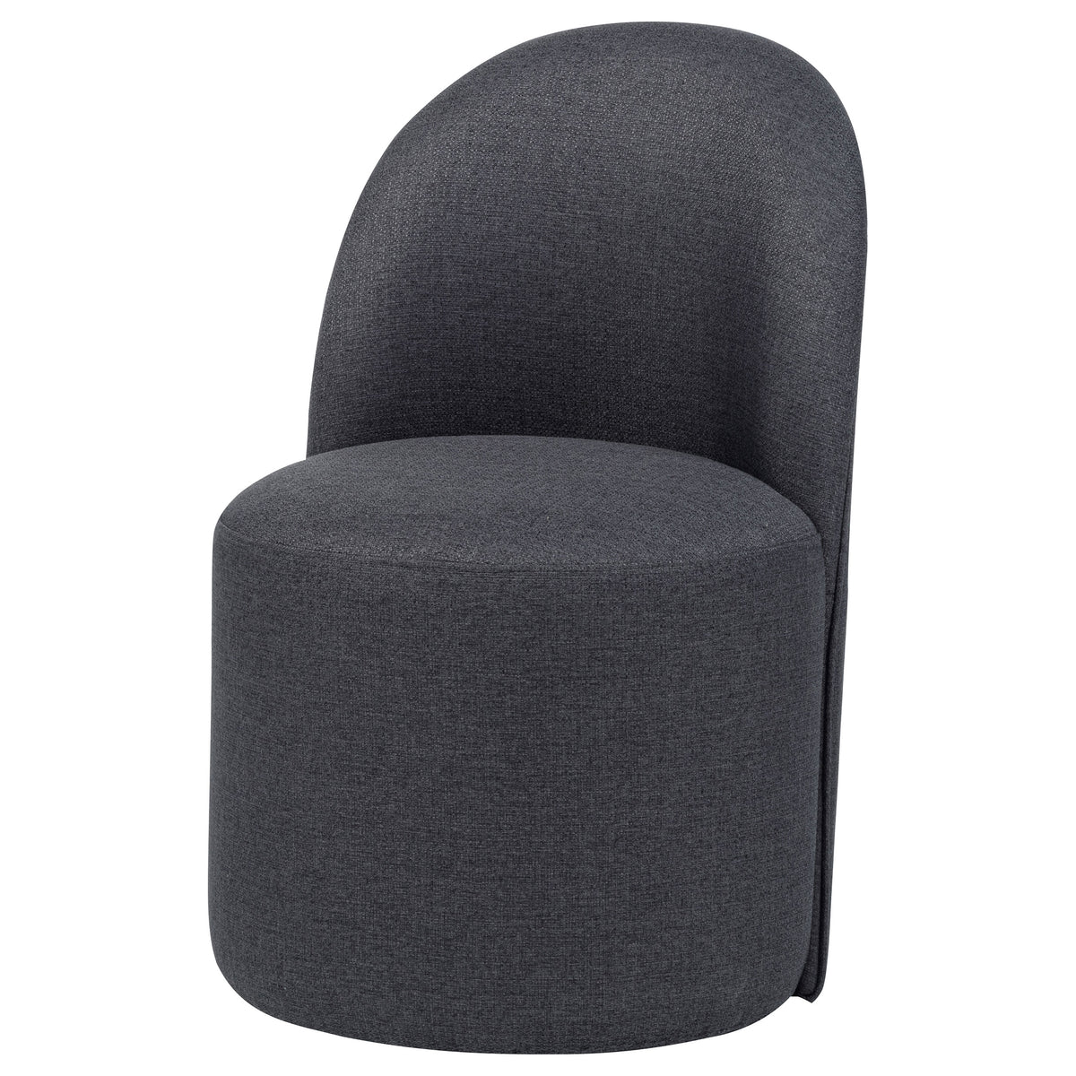 Aubrey Upholstered Barrel Dining Side Chair (Set of 2) - Charcoal