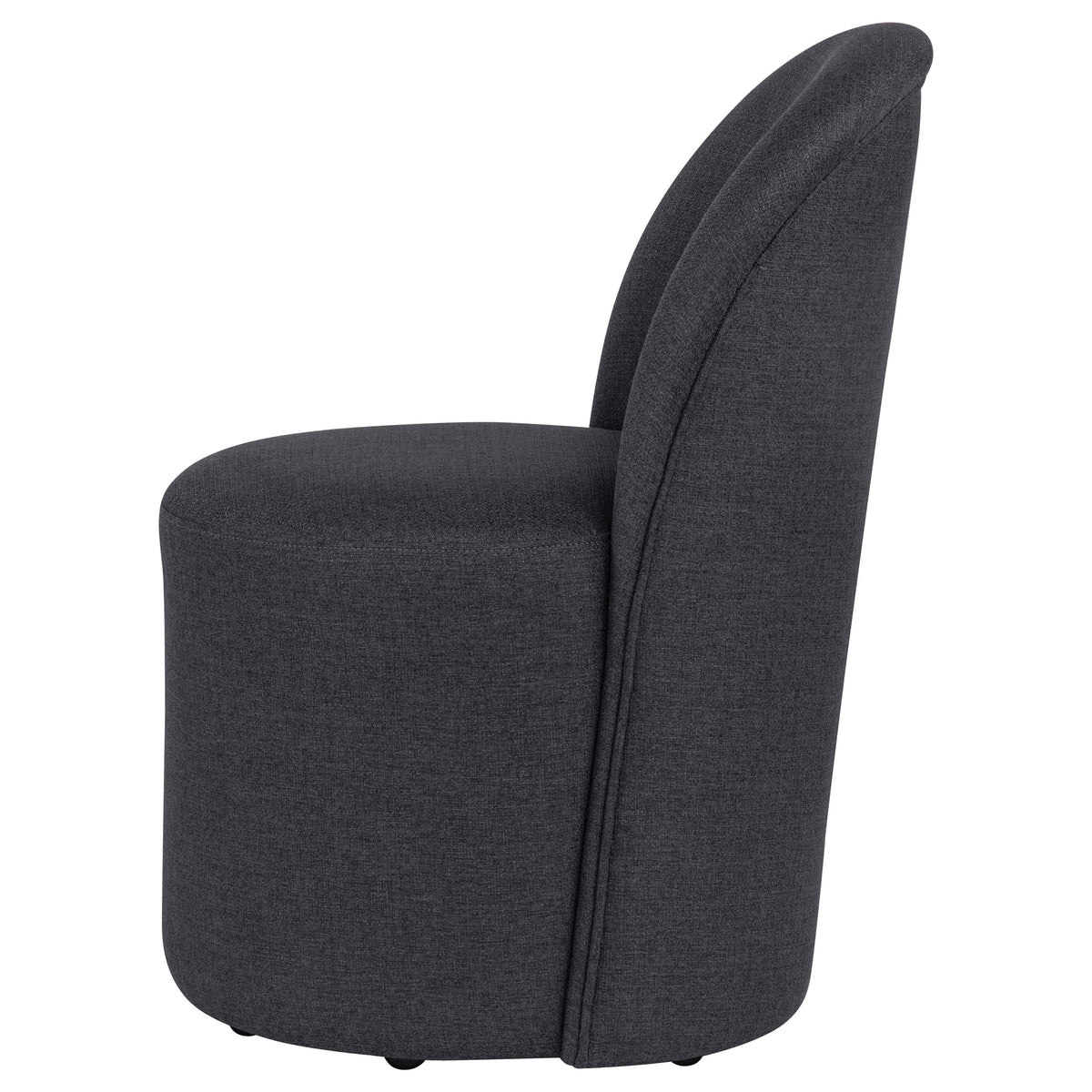 Aubrey Upholstered Barrel Dining Side Chair (Set of 2) - Charcoal