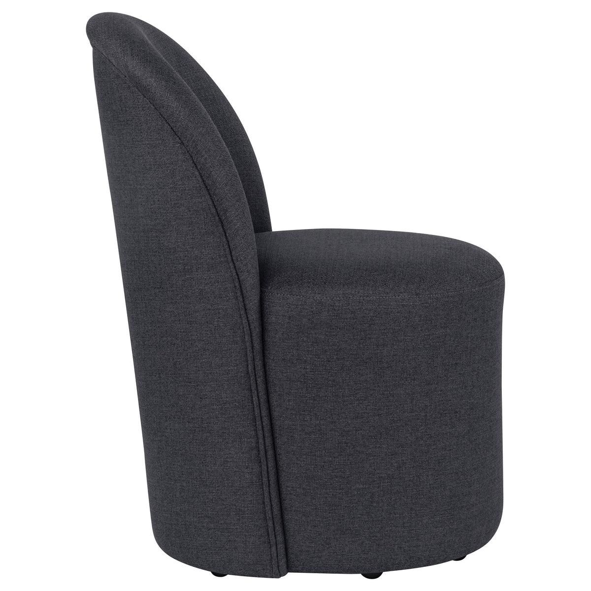 Aubrey Upholstered Barrel Dining Side Chair (Set of 2) - Charcoal