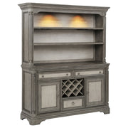Cresswell 2-door 3-drawer Buffet and Hutch Weathered Taupe