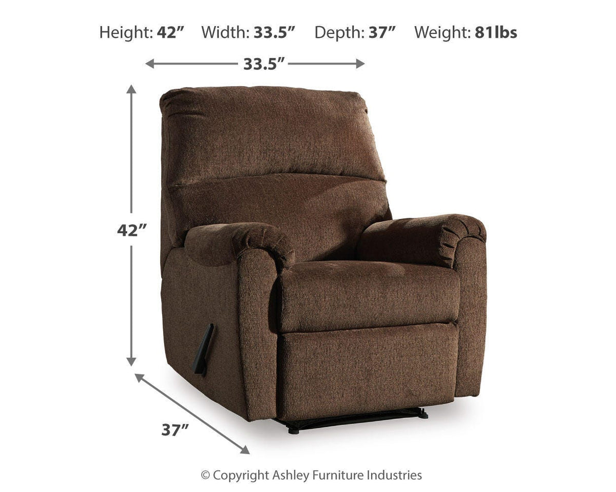Nerviano Zero Wall Recliner Chenille