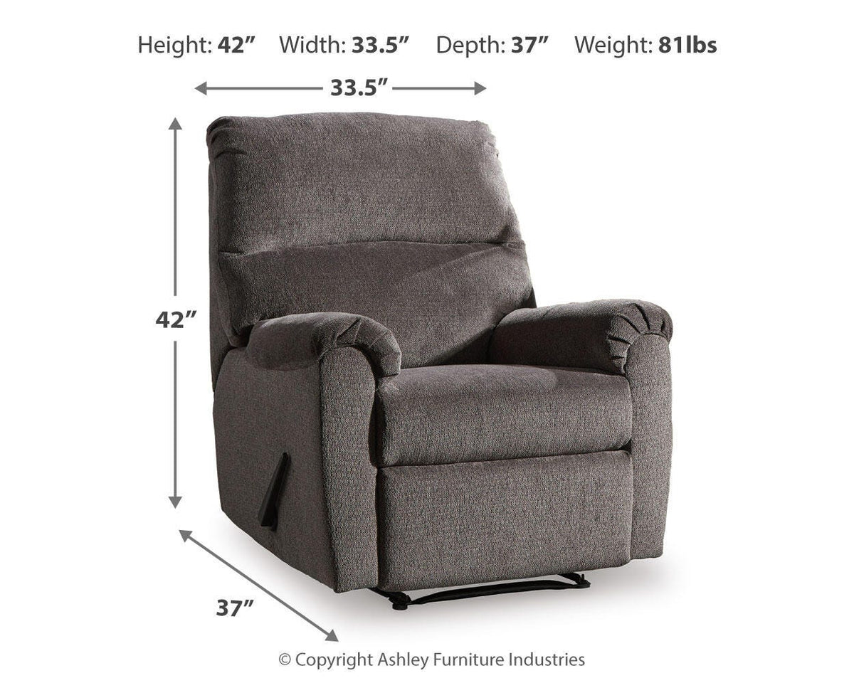Nerviano Zero Wall Recliner Chenille