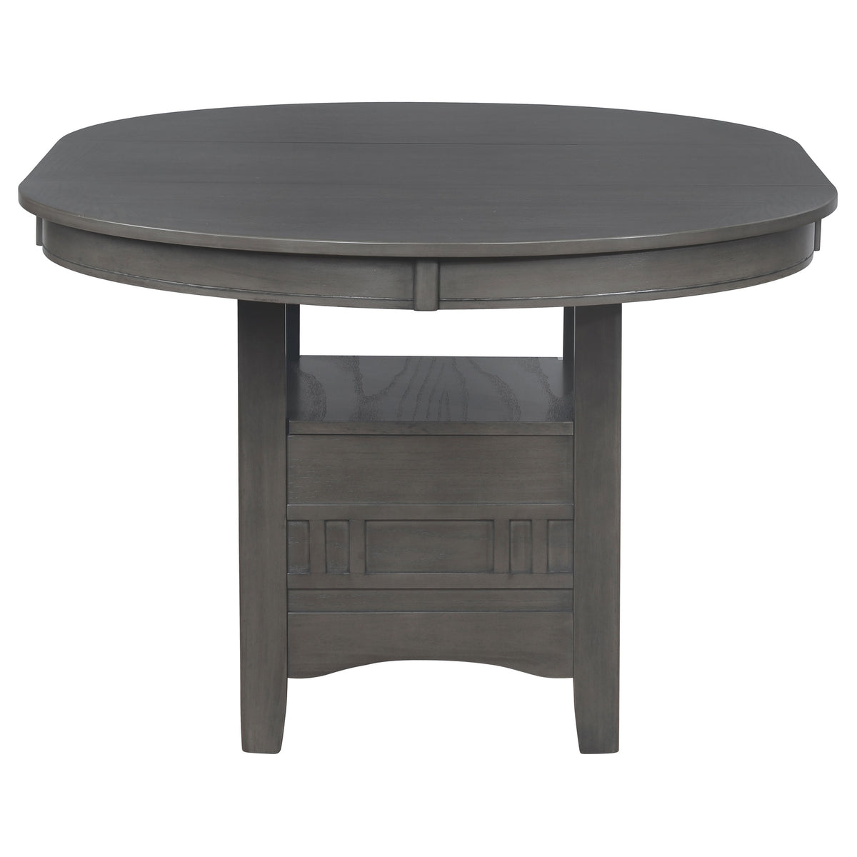 Lavon Oval 60-inch Wood Extension Leaf Dining Table - Medium Grey