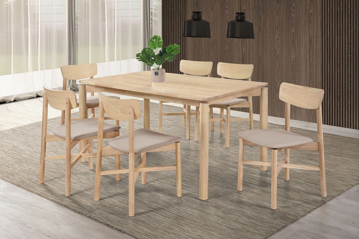 Parkridge 7-piece 59-inch Wood Dining Set - White Washed