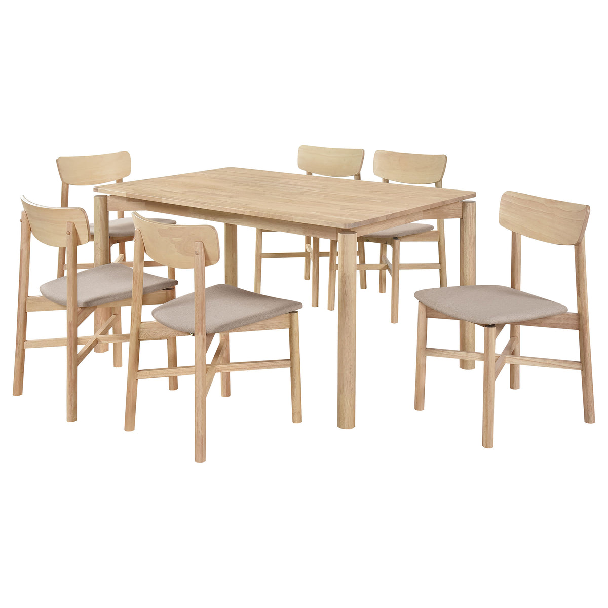 Parkridge 7-piece 59-inch Wood Dining Set - White Washed