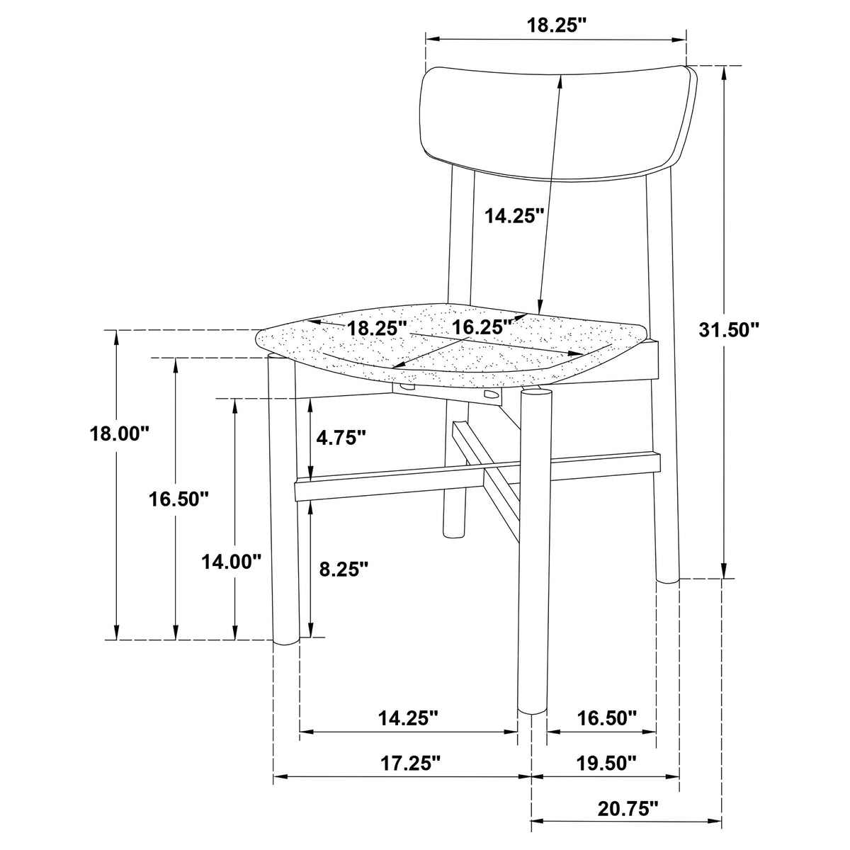 Parkridge 7-piece 59-inch Wood Dining Set - White Washed