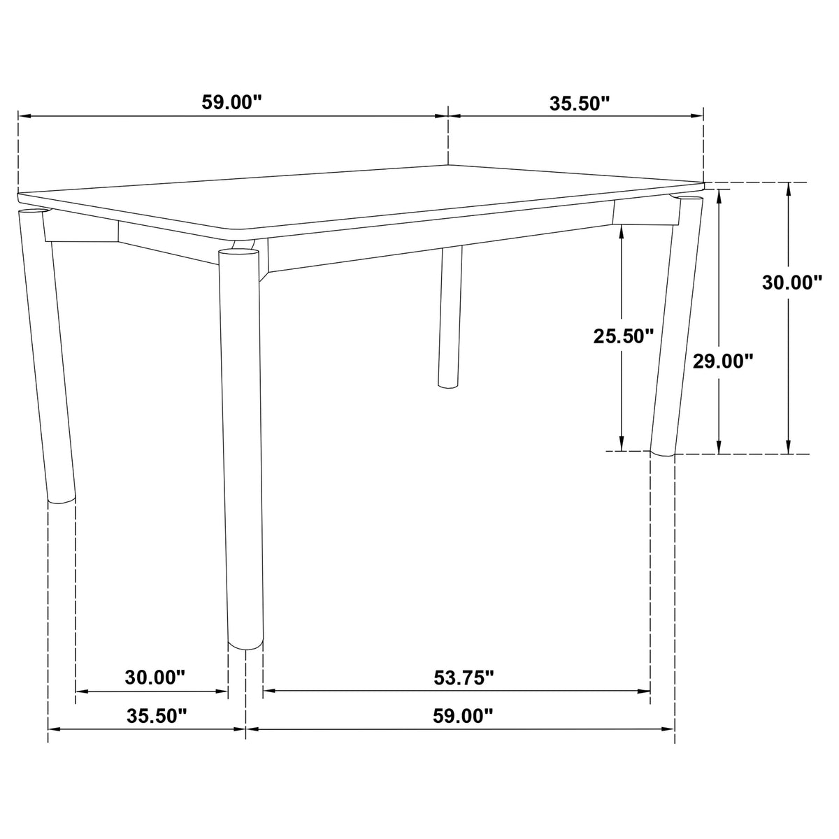 Parkridge 7-piece 59-inch Wood Dining Set - Natural Walnut