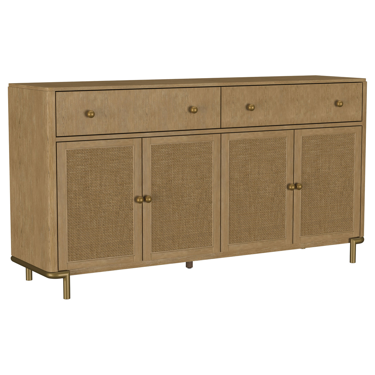 Arini 2-drawer Cane Door Dining Sideboard Server - Sand Wash