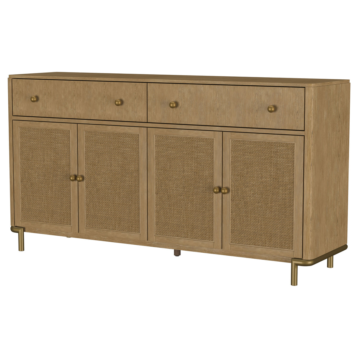 Arini 2-drawer Cane Door Dining Sideboard Server - Sand Wash