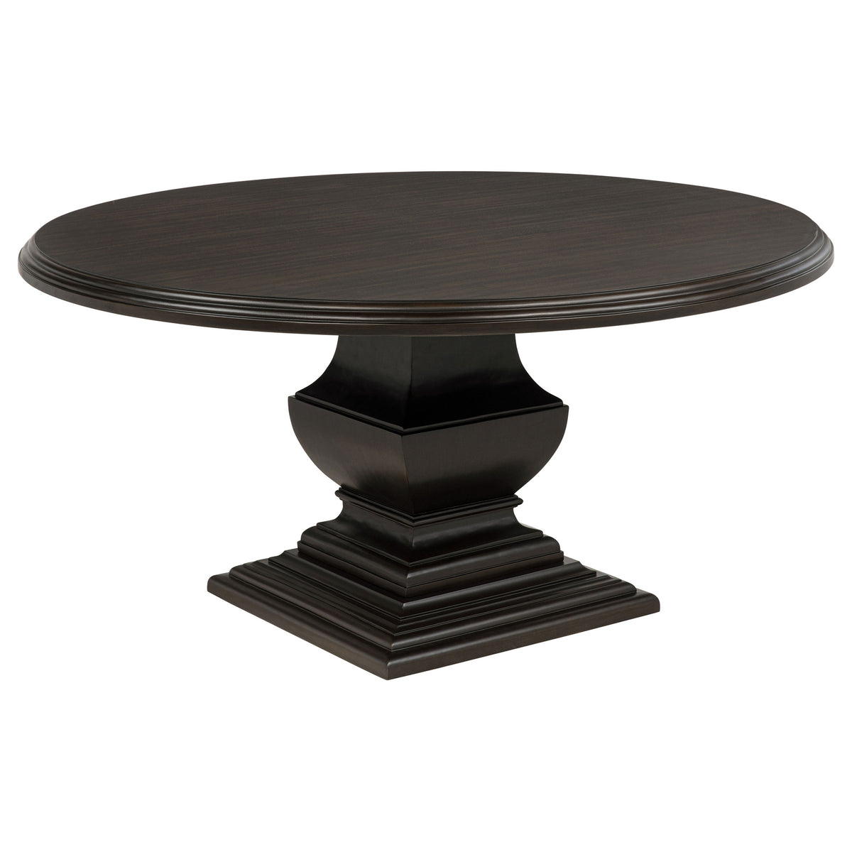 Twyla 7-piece Round Wood Dining Room Table Set Dark Cocoa