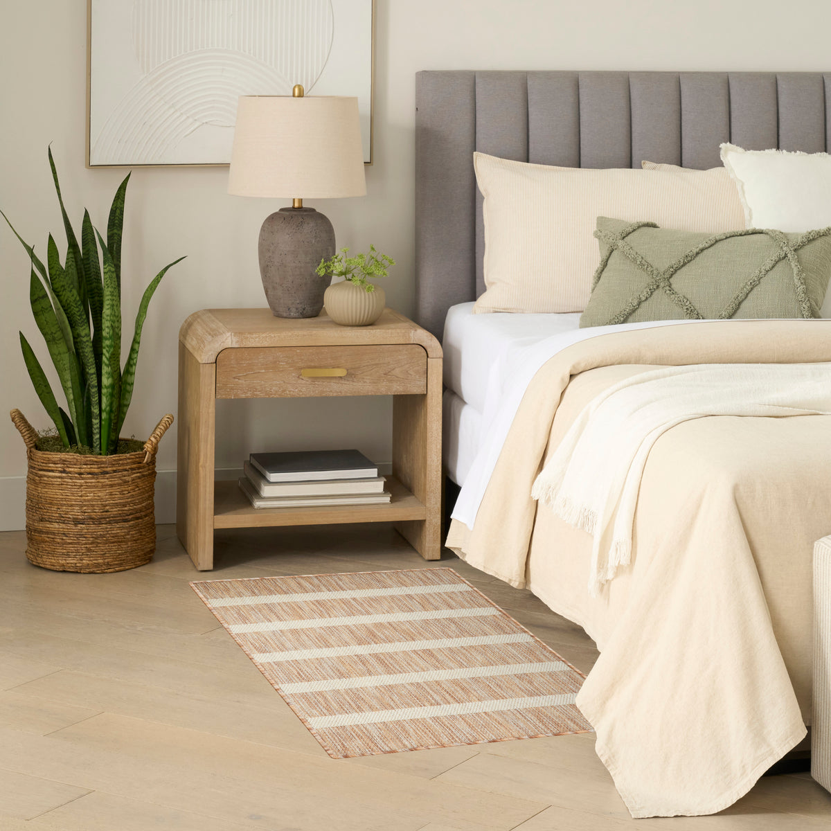 Positano POS03 Beige Ivory Rug - room scene