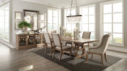 Brockway 7-piece Extension Leaf Dining Set Barley Brown