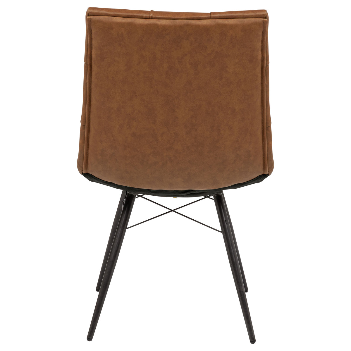 Aiken Faux Leather Upholstered Dining Side Chair (Set of 4) - Saddle Brown