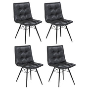 Aiken Faux Leather Upholstered Dining Side Chair (Set of 4) - Charcoal