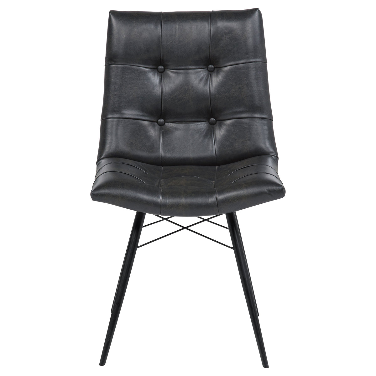 Aiken Faux Leather Upholstered Dining Side Chair (Set of 4) - Charcoal