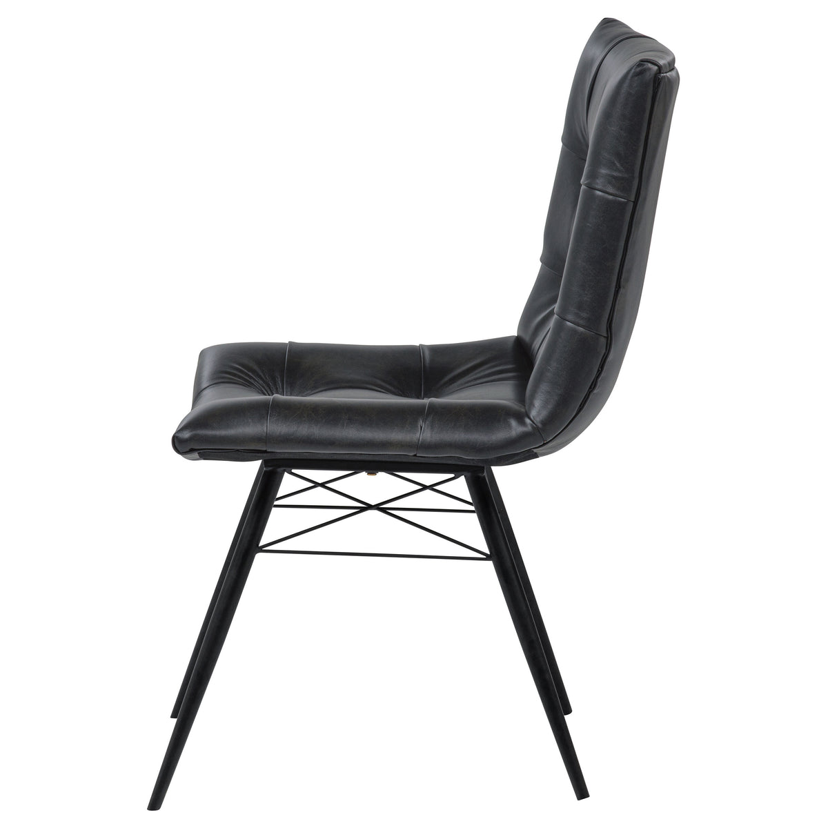 Aiken Faux Leather Upholstered Dining Side Chair (Set of 4) - Charcoal