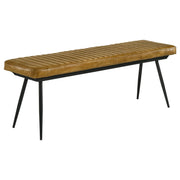 Misty Leather Upholstered Dining Bench Antique - Antique Camel