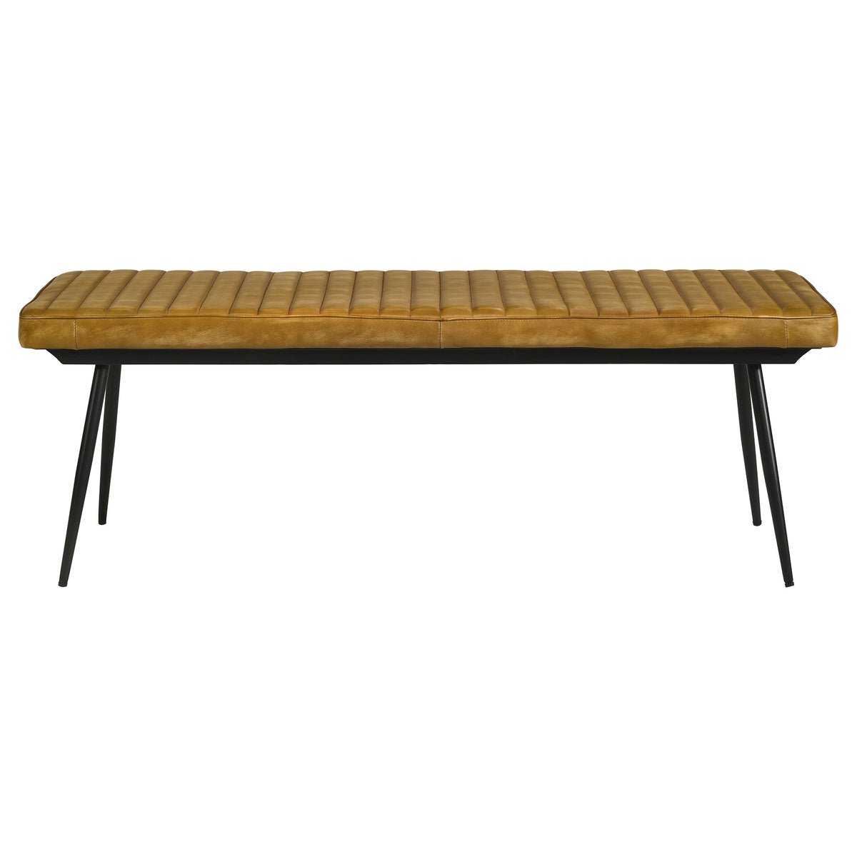 Misty Leather Upholstered Dining Bench Antique - Antique Camel