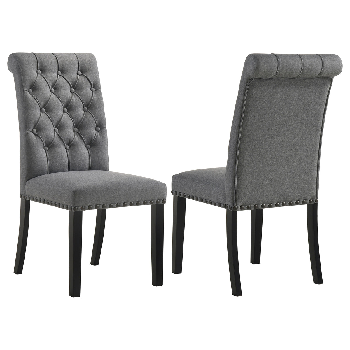 Alana Fabric Upholstered Dining Side Chair (Set of 2) - Grey