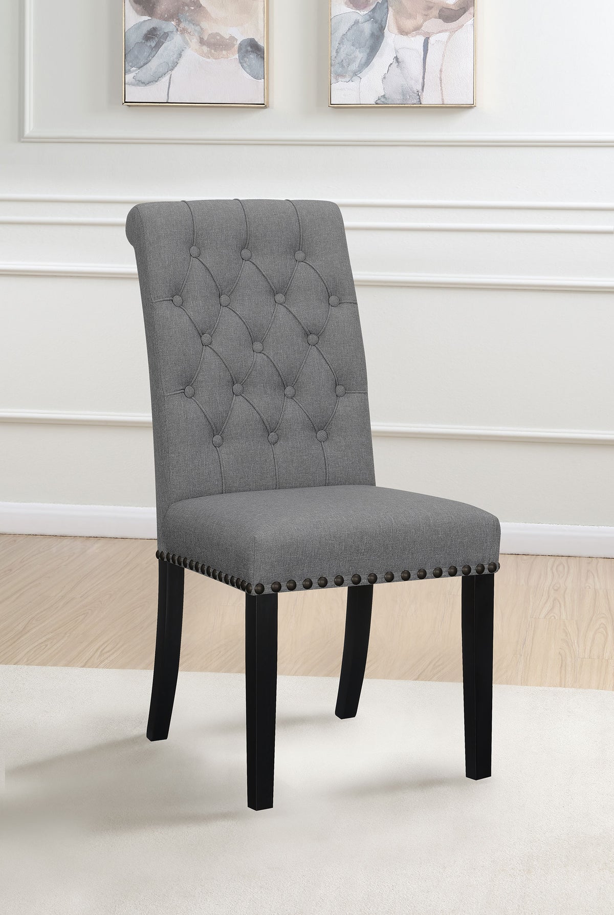 Alana Fabric Upholstered Dining Side Chair (Set of 2) - Grey