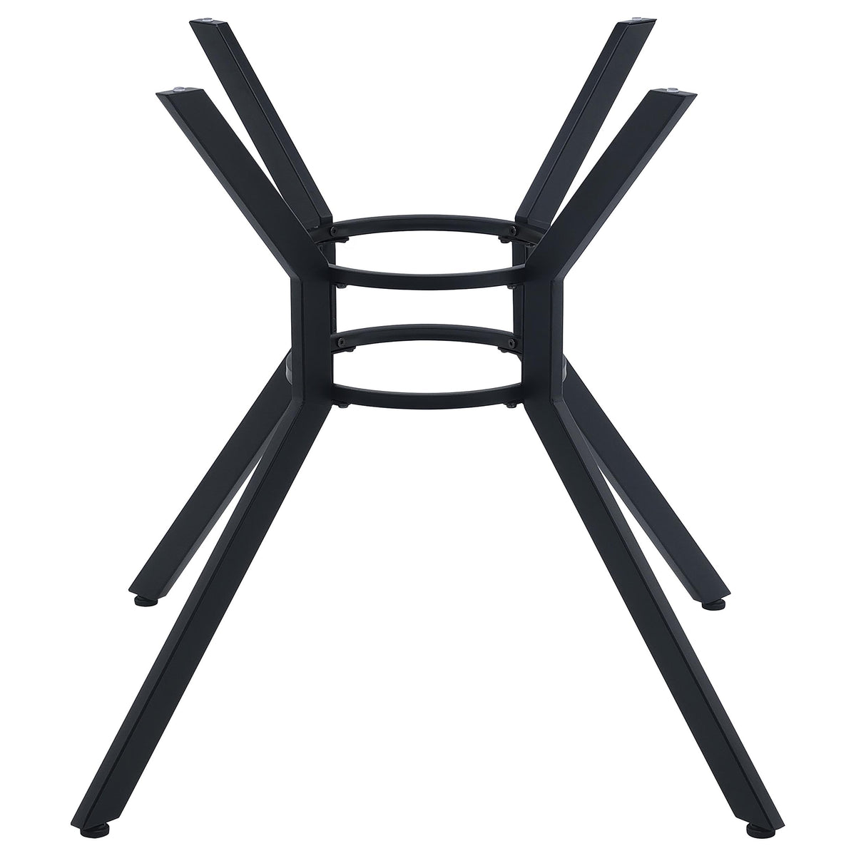 Steele Spoke Metal Dining Table Base - Matte Black