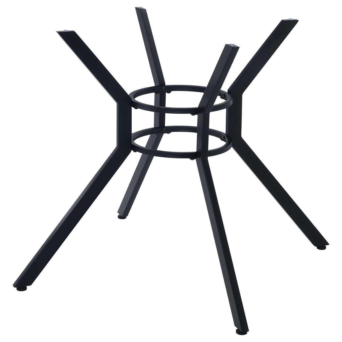 Steele Spoke Metal Dining Table Base - Matte Black