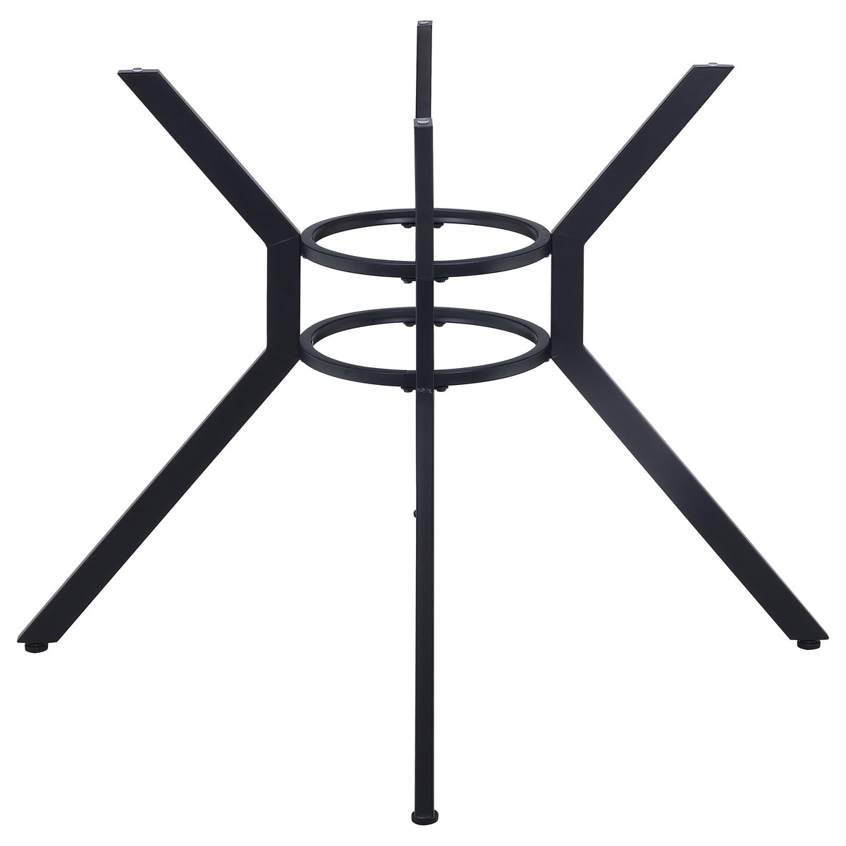 Steele Spoke Metal Dining Table Base - Matte Black