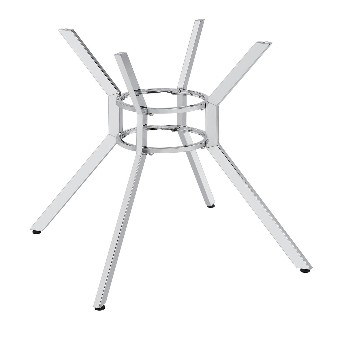 Steele Spoke Metal Dining Table Base - Chrome