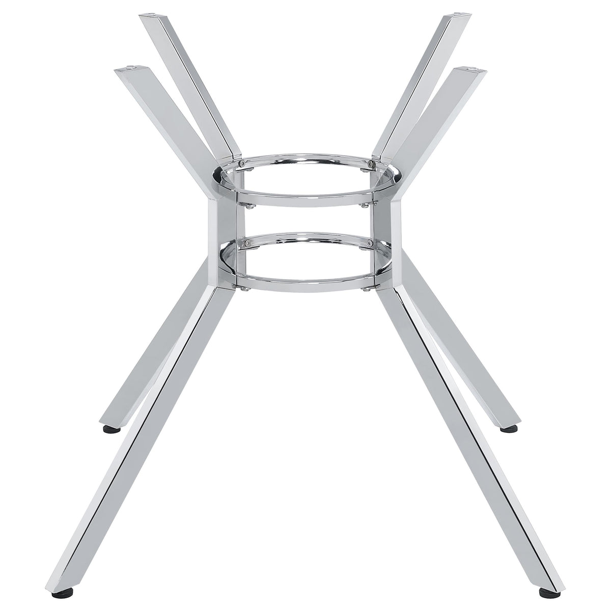 Steele Spoke Metal Dining Table Base - Chrome