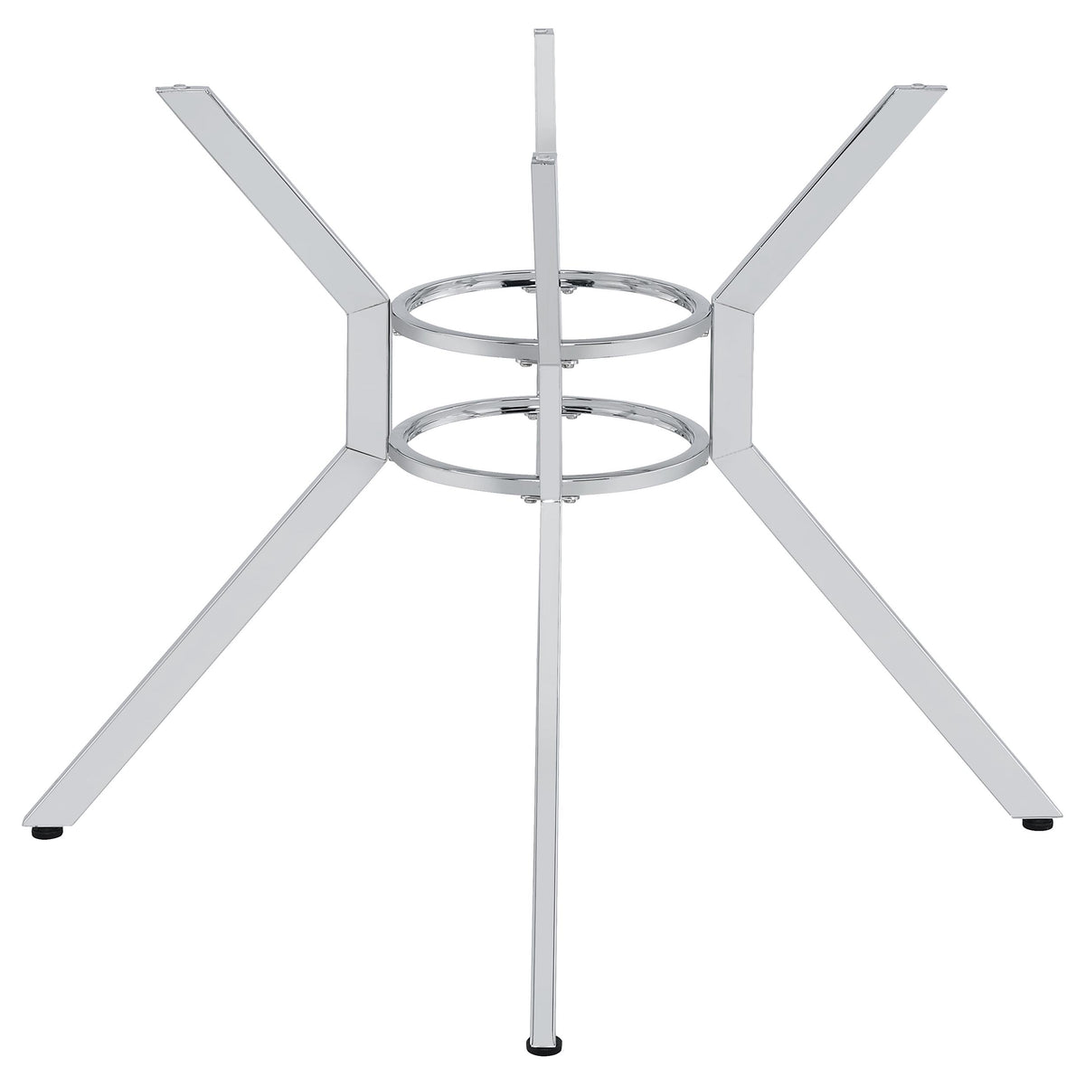 Steele Spoke Metal Dining Table Base - Chrome