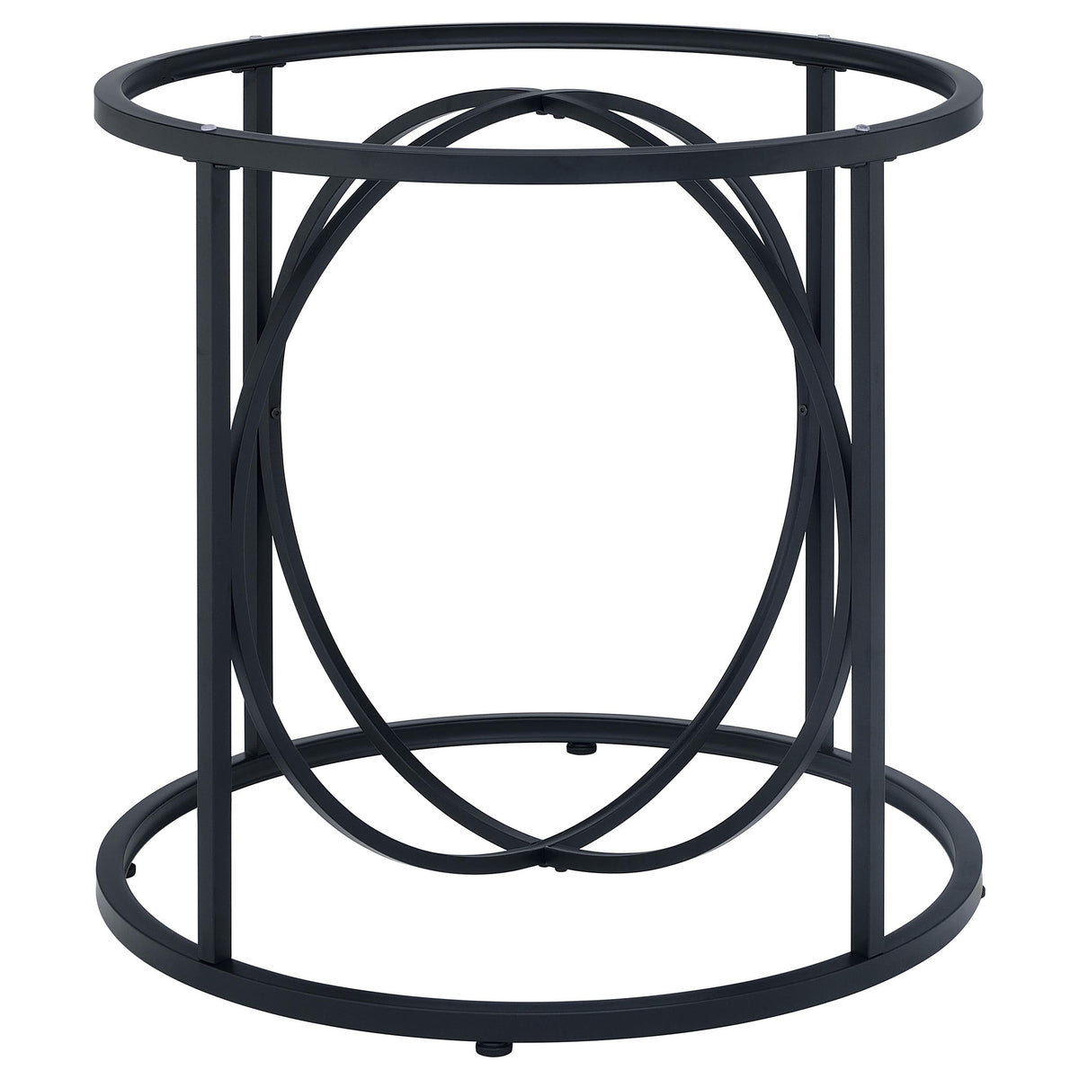 Levy Loop Metal Dining Table Base - Matte Black