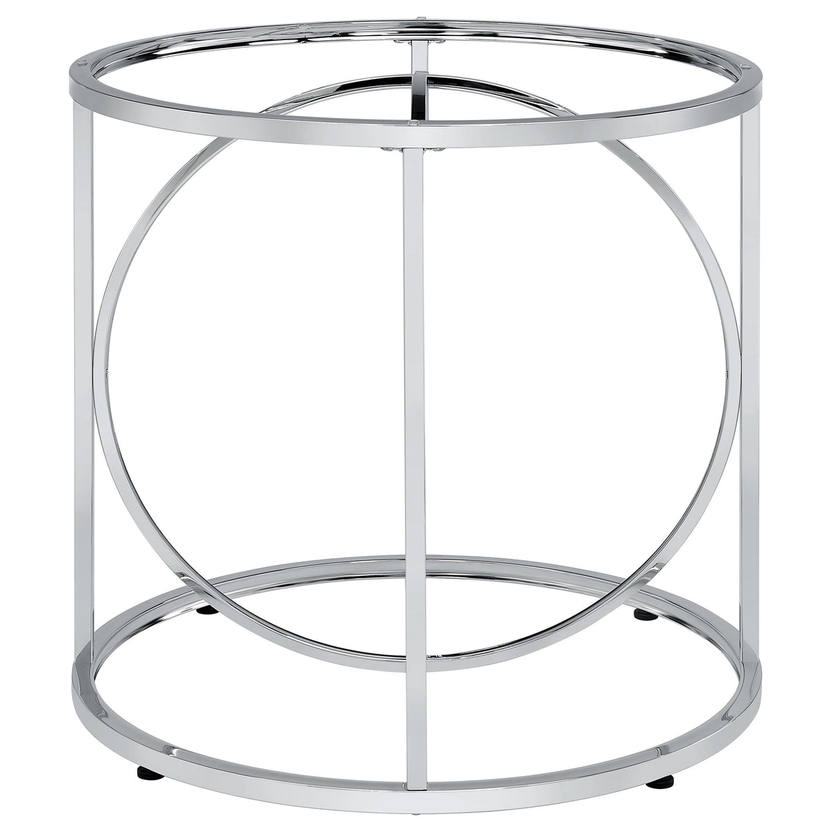 Levy Loop Metal Dining Table Base - Chrome