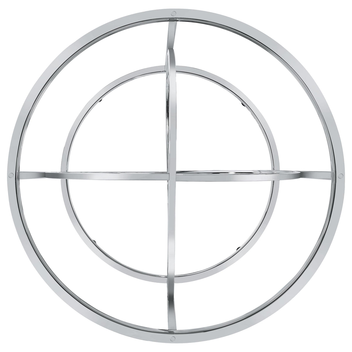 Levy Loop Metal Dining Table Base - Chrome