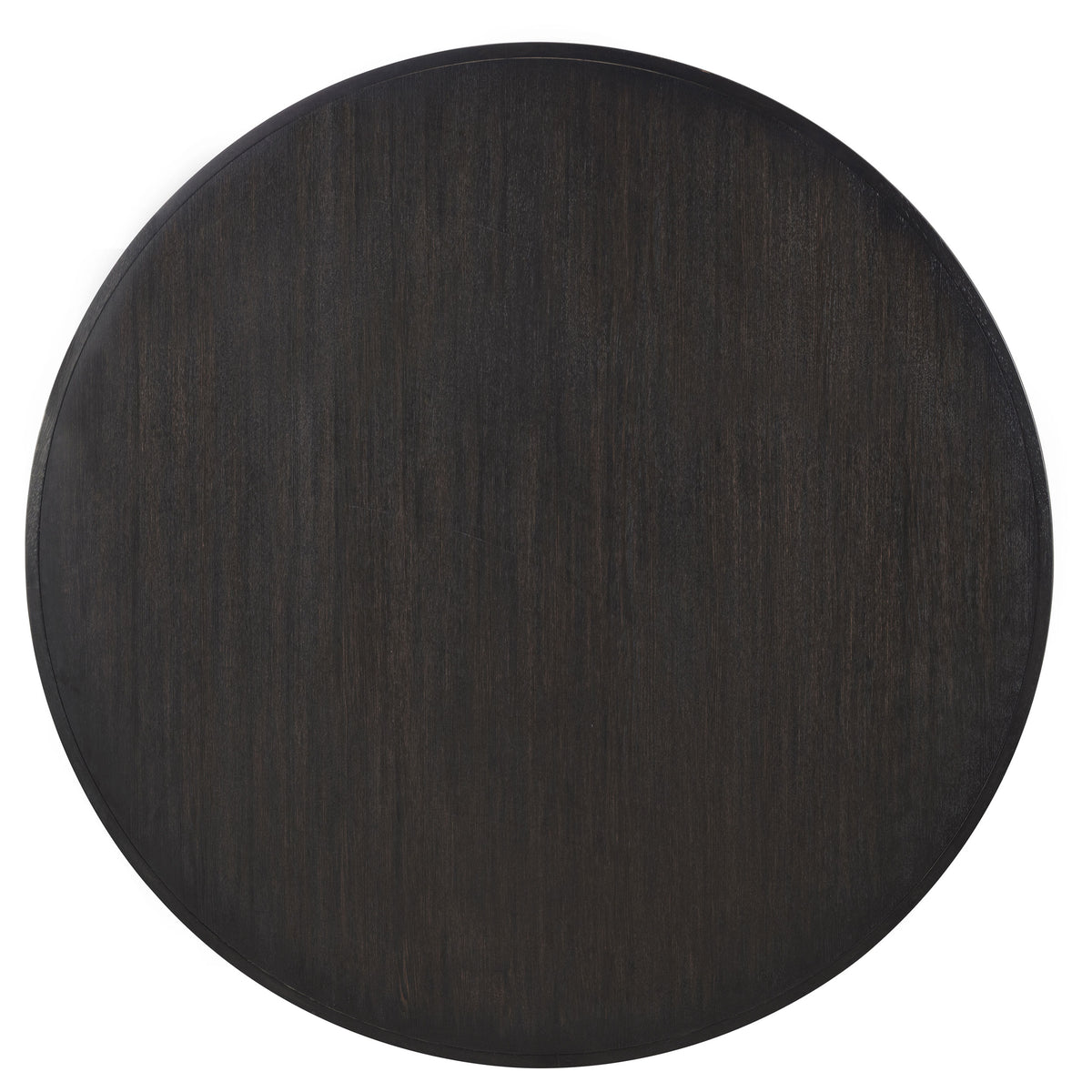 Leandro 7-piece Round Dining Table Set Burnished Black with 6 Arm Chairs