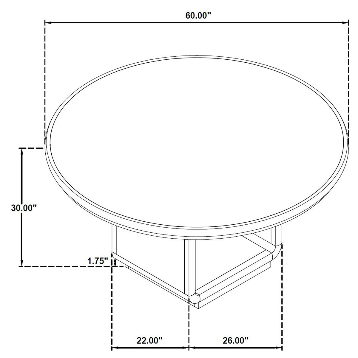 Leandro 7-piece Round Dining Table Set Burnished Black with 6 Arm Chairs