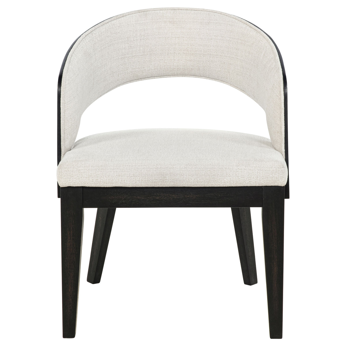 Leandro Upholstered Dining Arm Chair Cream (Set of 2)