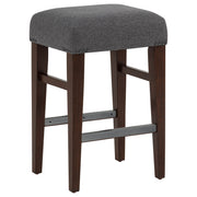 Naser Upholstered Counter Stool (Set of 2) - Dark Walnut