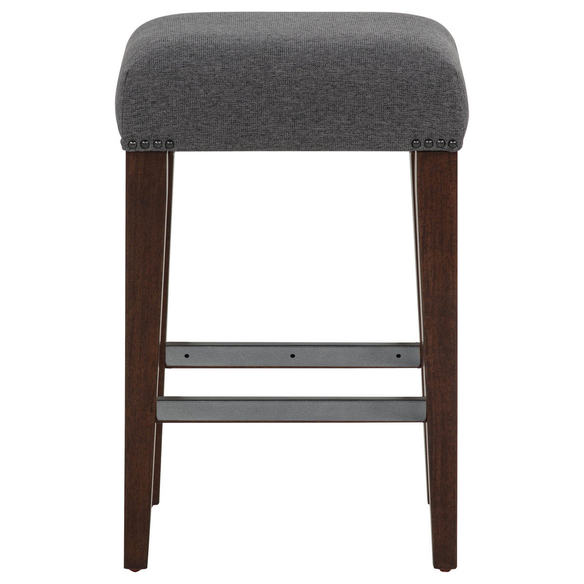 Naser Upholstered Counter Stool (Set of 2) - Dark Walnut