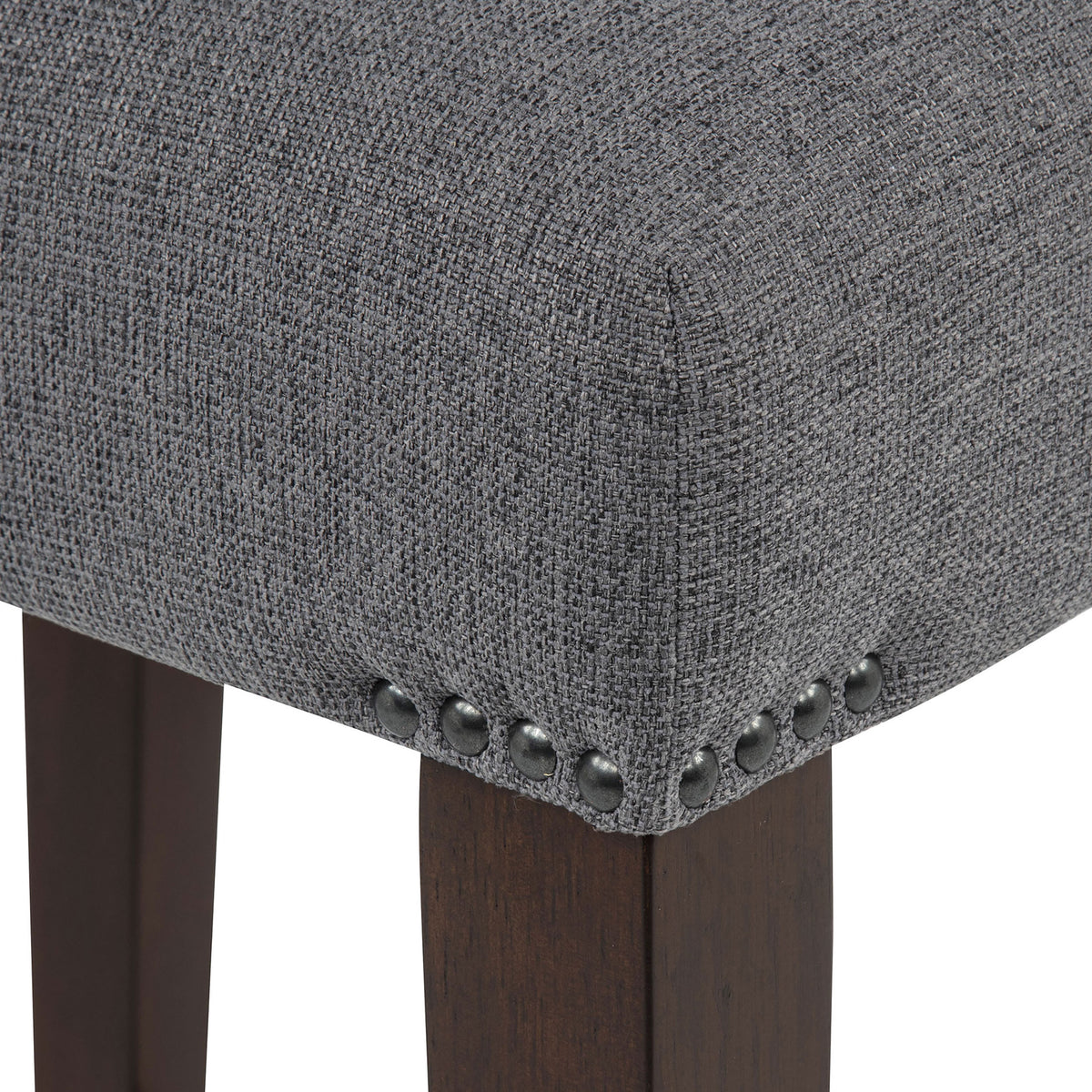 Naser Upholstered Counter Stool (Set of 2) - Dark Walnut