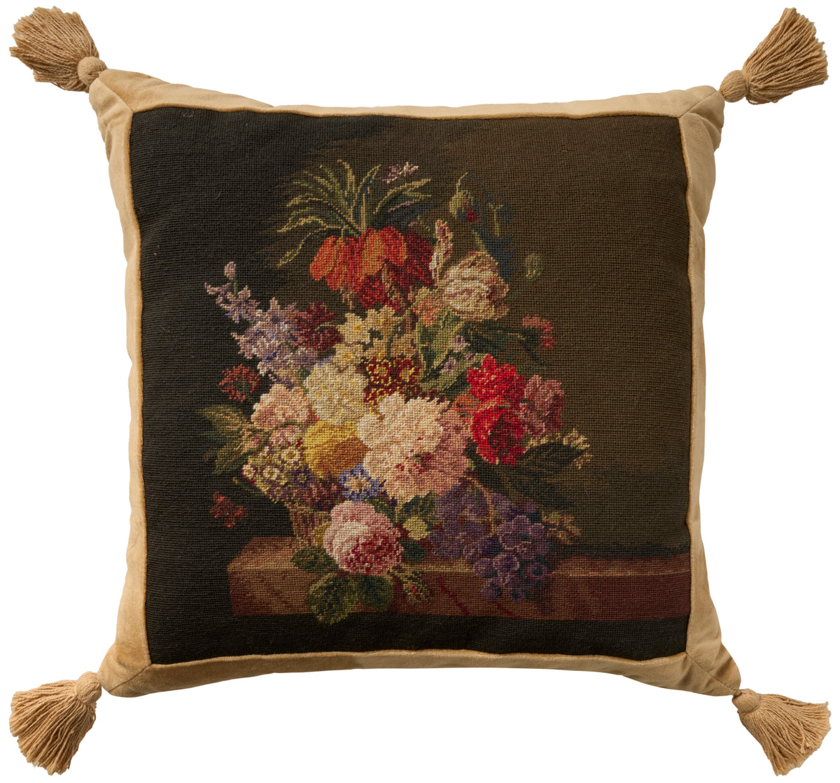Vintage Pillow V8202 Multicolor 20" x 20" Throw Pillows