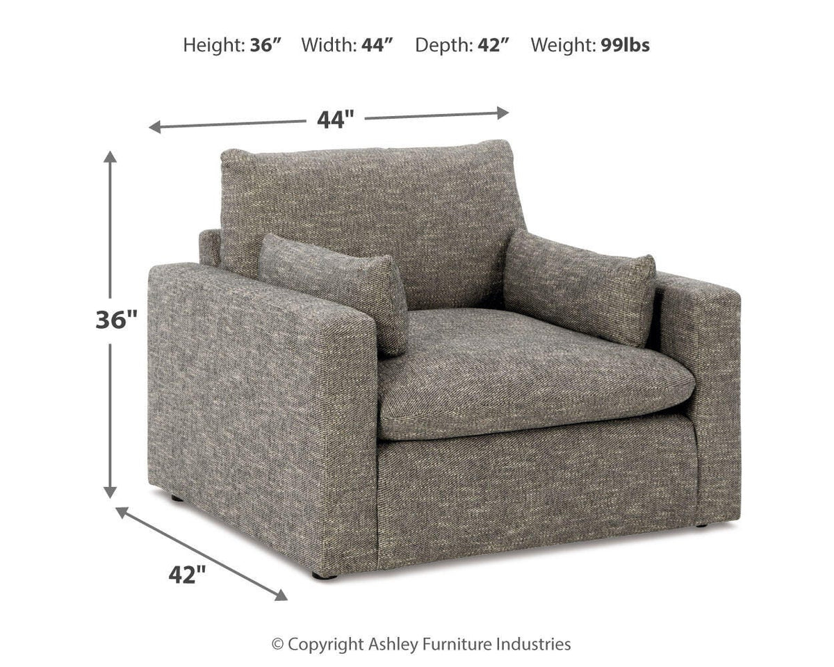 Dramatic Oversized Chair and Ottoman