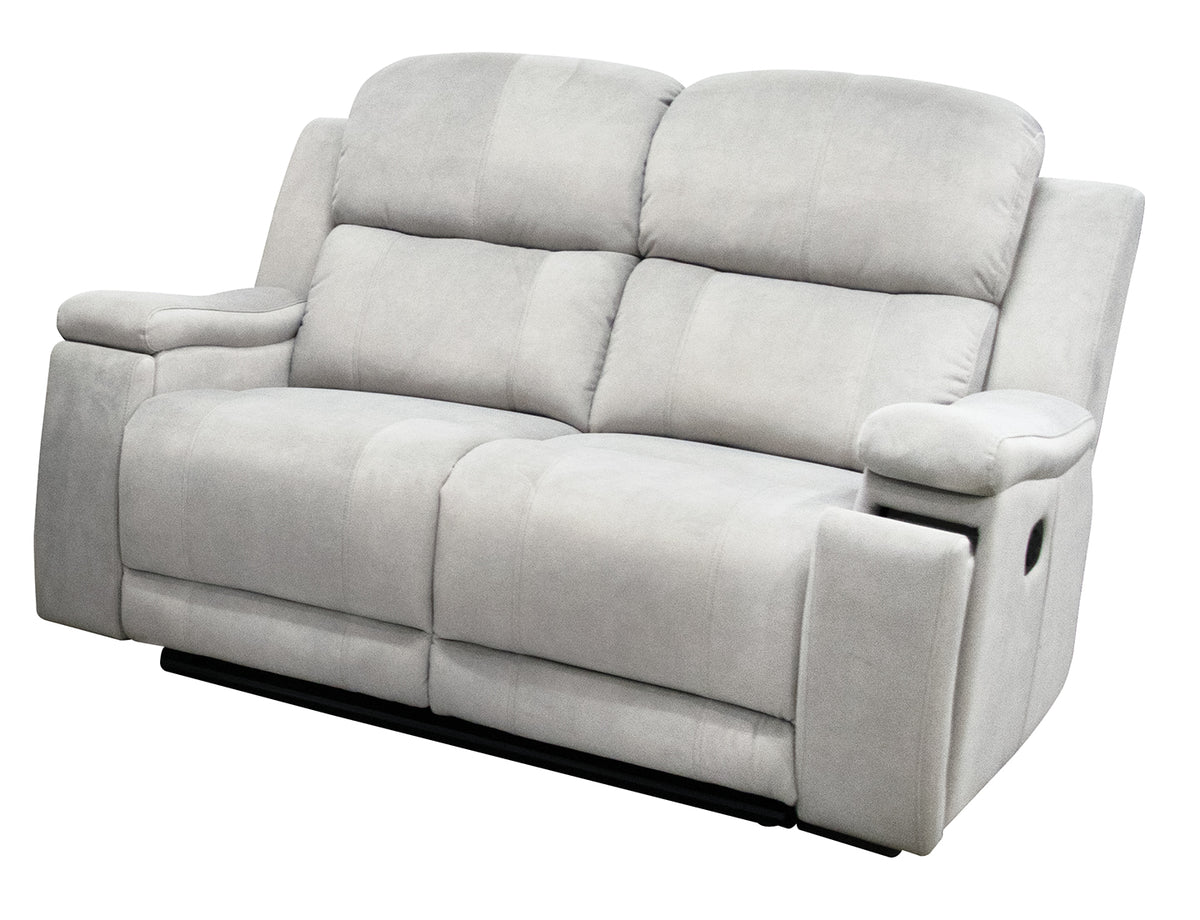 Valeria Dove Rec Loveseat with Cupholder