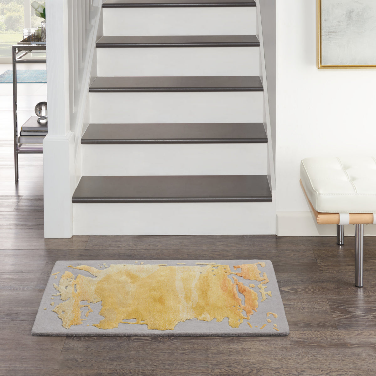 Prismatic PRS19 Grey Gold Rug - room scene