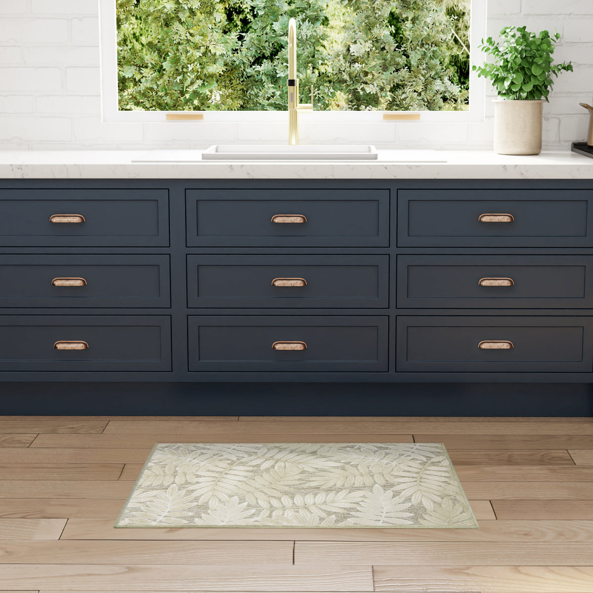 Aloha ALH18 Ivory Sage Rug - room scene